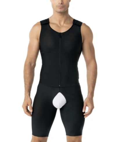 Leo Post-surgical Compression Bodysuit In Black