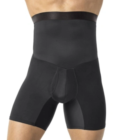 Leo High Waist Stomach Shaper With Boxer In Black