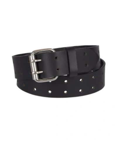 Dickies Men's Casual Double Prong Roller Buckle Belt In Black