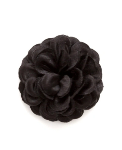 Hook + Albert Hook And Albert Large Lapel Flower In Black