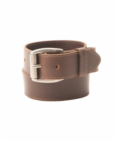 Levi's Distressed Leather Men's Jean Belt In Brown