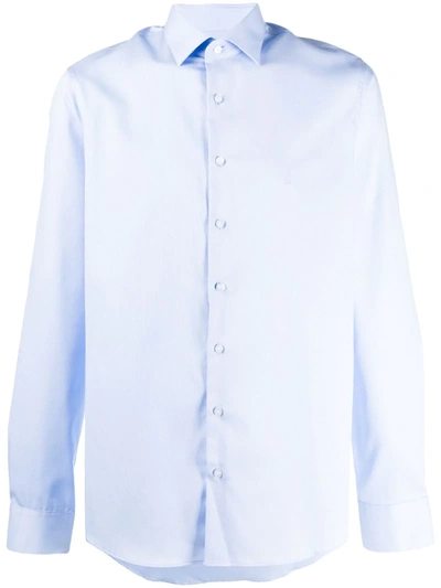 Calvin Klein Men's Extra-fine Cotton Slim-fit Shirt In Blue