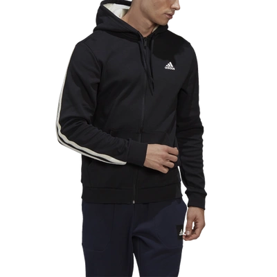 Adidas Originals Men's 365 Lightweight Full Zip Basketball Hoodie In Black/black