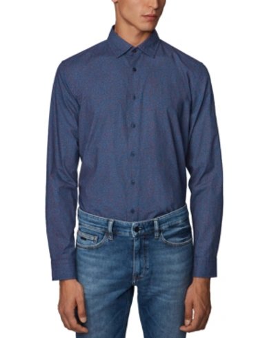 Hugo Boss Boss Men's Slim-fit Shirt In Dark Blue
