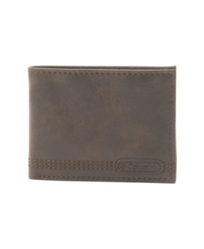 Columbia Men's  Rfid Bifold Slimfold Wallet In Brown