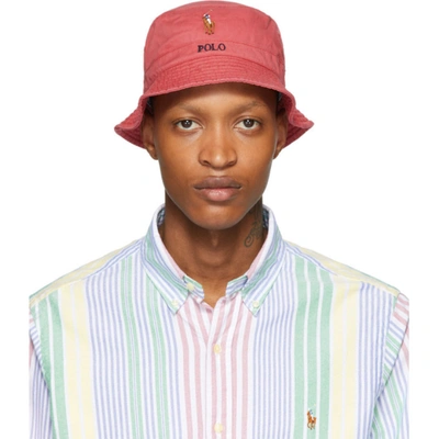 Polo Ralph Lauren Men's Stretch-cotton Twill Bucket Hat In Nant.red