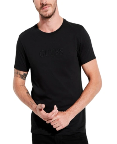 Guess Men's Alphy Short Sleeves T-shirt In Jet Black