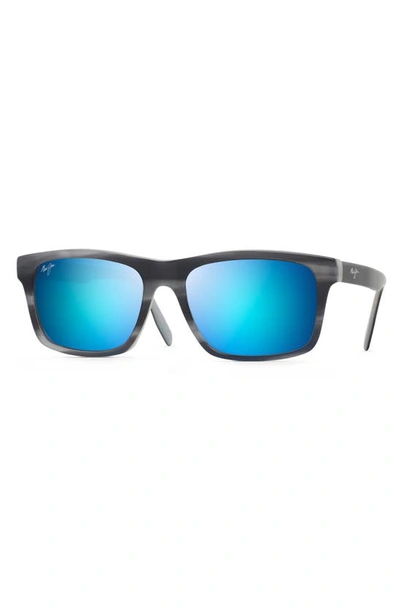 Maui Jim Men's Waipio Valley Polarized Sunglasses, Mj000609 In Blue Mir Pol