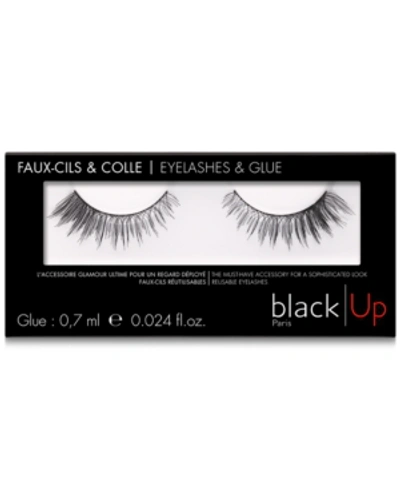 Black Up Eyelashes & Glue In 2 Panoramic Volume