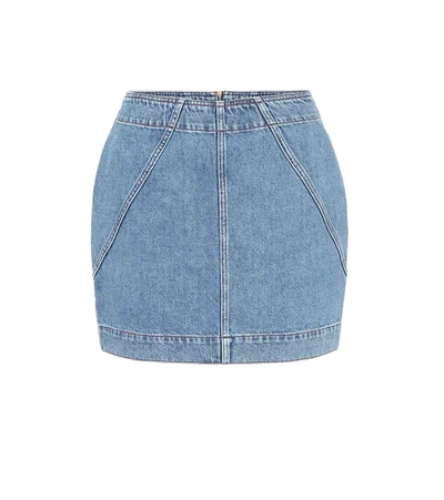 Philosophy Di Lorenzo Serafini High-rise Denim Miniskirt In Blue