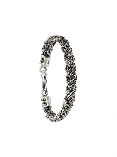 Emanuele Bicocchi Braided Chain Bracelet In Metallic