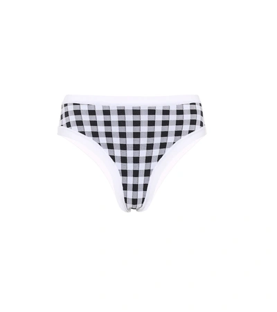 Tropic Of C La Plage Gingham Bikini Bottoms In White