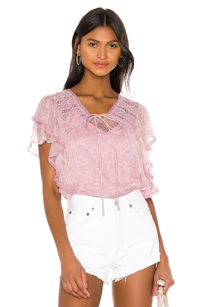 Tularosa Bryce Top In Lilac Toile Floral
