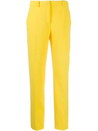 Boutique Moschino Mid-rise Slim-fit Trousers In Multi