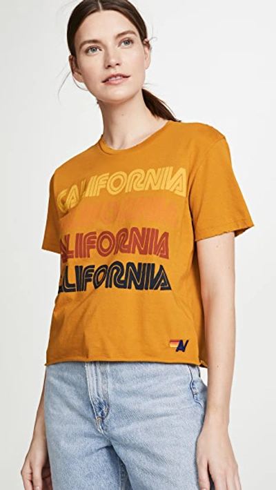 Aviator Nation California Yellow T-shirt In Nugget Gold