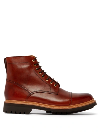 Grenson Joseph Lace-up Leather Boots In Brown