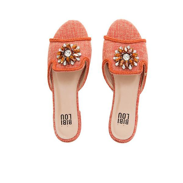 coral orange sandals