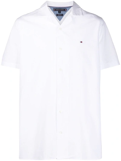 Tommy Hilfiger Tommy Jeans Short Sleeved Poplin Shirt In White