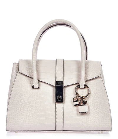 Guess Hand Bag With Reptile Finish In Grey