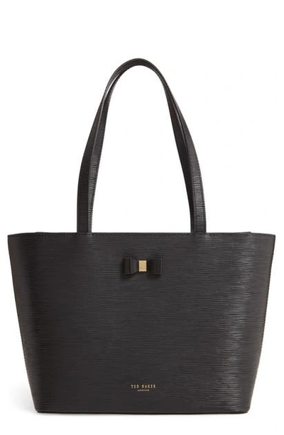 Ted Baker Deannah Leather Shopper & Pouch In Black