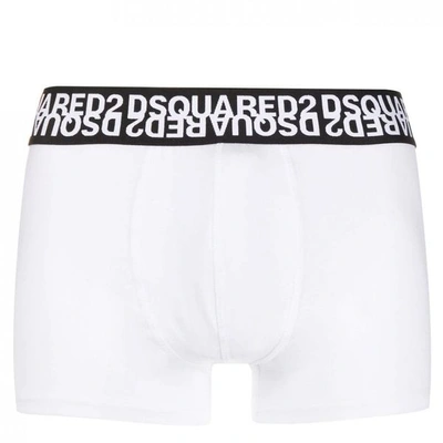 Dsquared2 Mirrored Logo Boxers In White