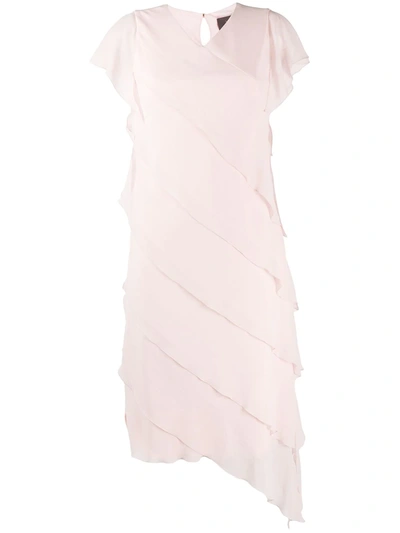 Max Mara Bamby Asymmetrical Ruffle Skirt In Pink