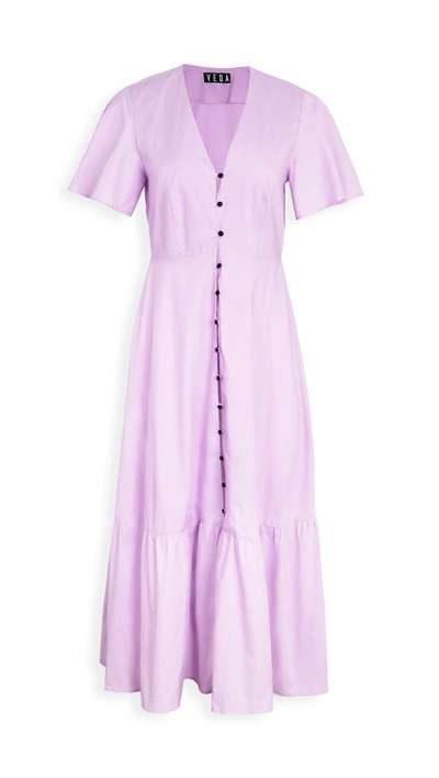 Veda Montana Cotton Dress In Lilac