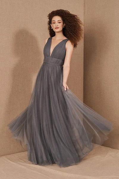 Jenny Yoo Sarita Dress In Grey