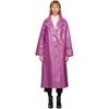 Stand Studio Lexie Nylon Trench Coat In Cyclamen