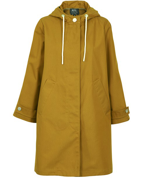 A.p.c. Sussex Hooded Parka In Moutarde | ModeSens