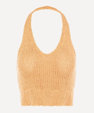 Paloma Wool Bien V-shaped Knit Top In Coral