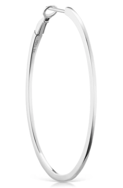 Maria Tash 14ct 31mm Flat Single Hoop Earring In White Gold