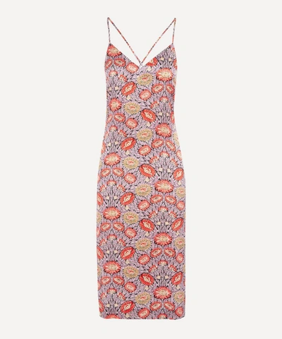 Liberty London Cynthia Silk Charmeuse Chemise In Purple