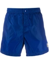 Moncler Tricolour Seam Swim Shorts In Blue