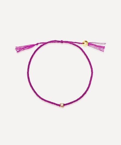 Atelier Vm Lucy Diamond Cotton Bracelet In Pink