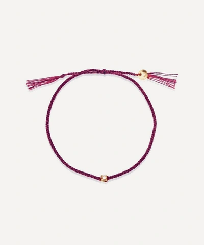 Atelier Vm Lucy Diamond Cotton Bracelet In Dark Purple