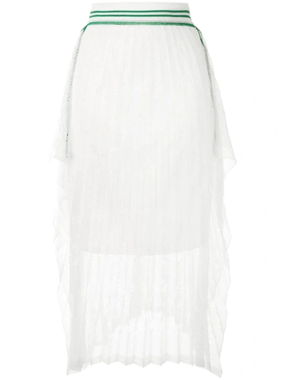 Mame Kurogouchi Wrapping Knit Midi-skirt In White