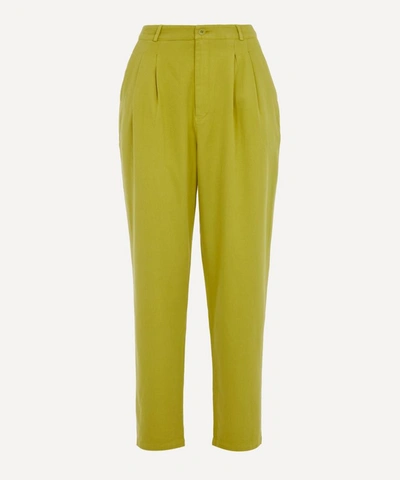 Paloma Wool Salva High-waist Tweezer Trousers In Green Olive
