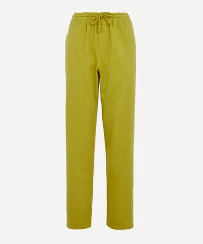 Paloma Wool Amigo Unisex Cotton Trousers In Green Olive