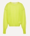 Paloma Wool Leds See-through Puff-sleeve Sweater In Lemon Grass Yellow
