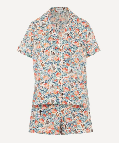 Liberty London Everyday People Tana Lawn' Cotton Short Pyjama Set In White