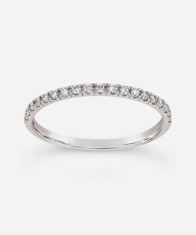 Dinny Hall White Gold Micro Set Half Eternity Ring
