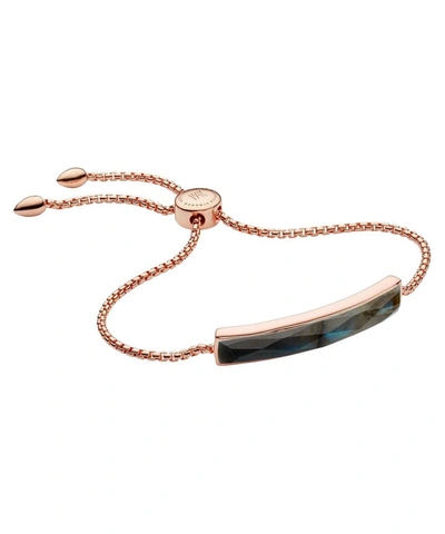 Monica Vinader Rose Gold Plated Vermeil Silver Baja Labradorite Faceted Bracelet