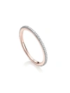 Monica Vinader Diamond Eternity Ring In Diamond/ Rose Gold