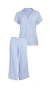 Eberjey Gisele Short Sleeve Crop Pj Set In Light Orchid