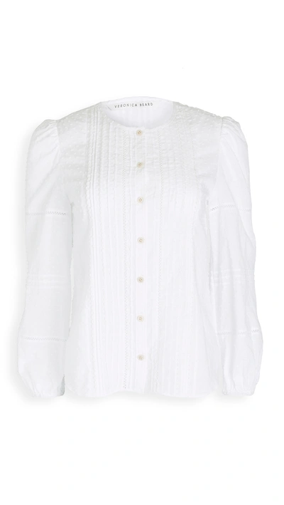 Veronica Beard Barthe Blouse In White