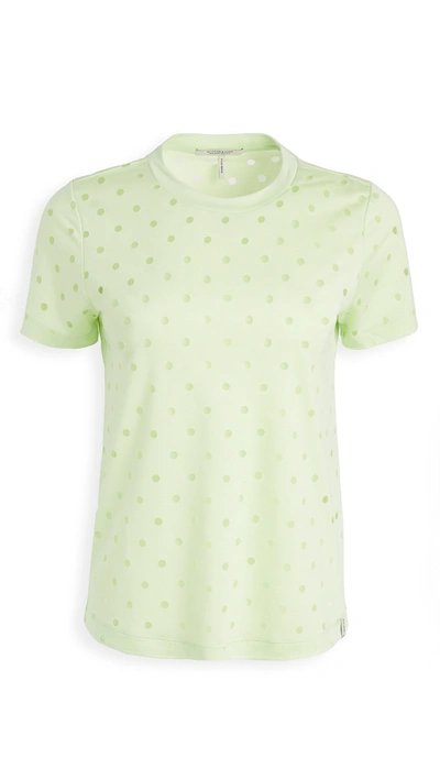 Scotch & Soda/maison Scotch Burn Out Tee In Neon Lime