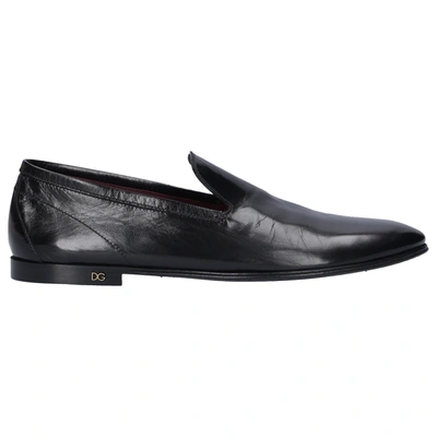 Dolce & Gabbana Slip-on Shoes Erice In Black