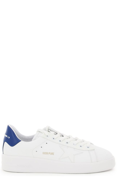 Golden Goose Pure Low-top Sneakers In White,blue