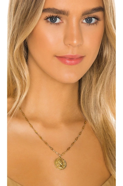 Amber Sceats Single Coin Necklace In Gold